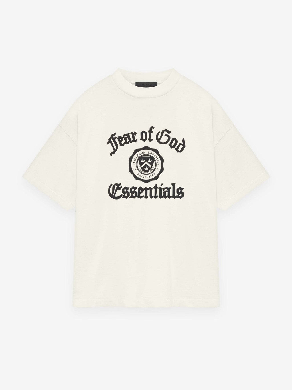 Fear of God Essentials Black College Graphic T-Shirt — front