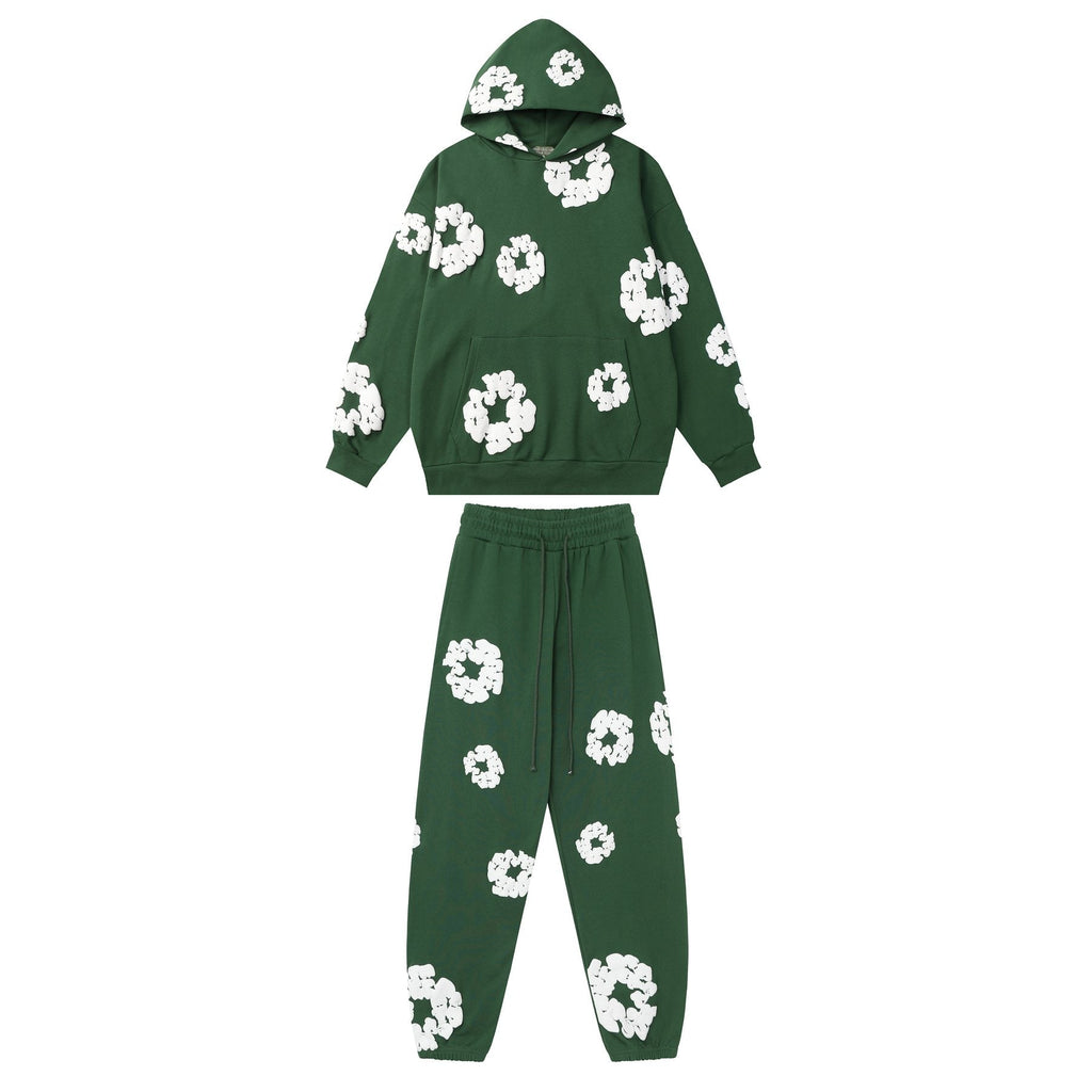 DENIM TEARS Floral Graphic Hoodie & Sweatpants Set — front