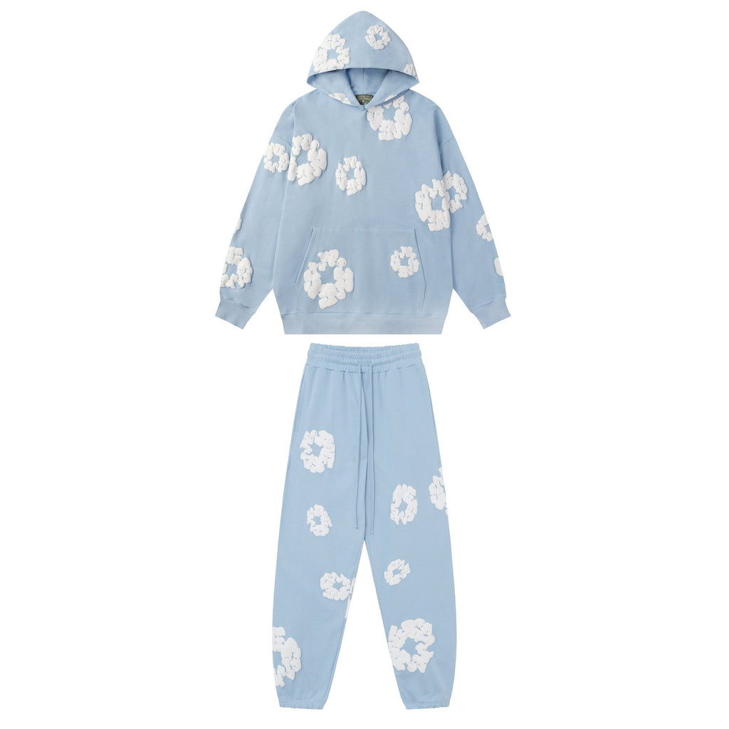 DENIM TEARS Floral Graphic Hoodie & Sweatpants Set — front