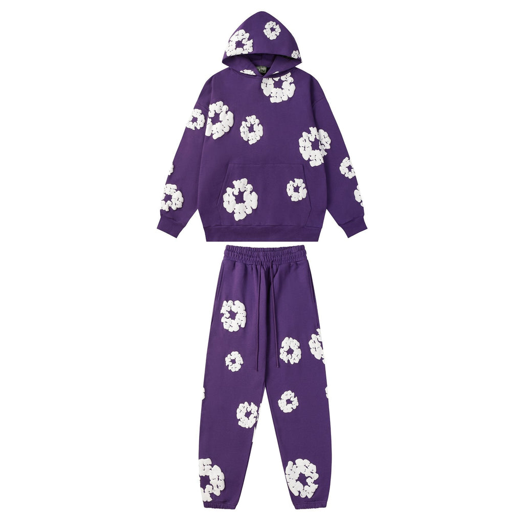 DENIM TEARS Floral Graphic Hoodie & Sweatpants Set — front