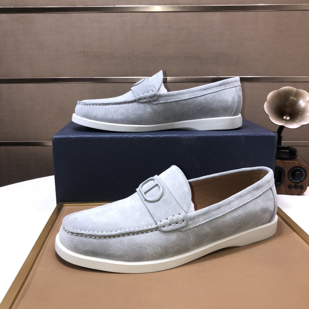 Dior Metal Hardware Slip-On Loafers — detail