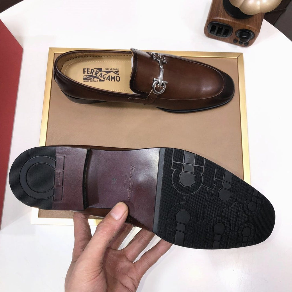 Ferragamo Horsebit Leather Loafers — front