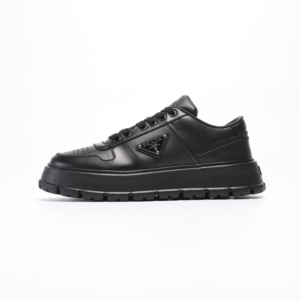 PRADA Triangle Plaque Low-Top Sneakers — front