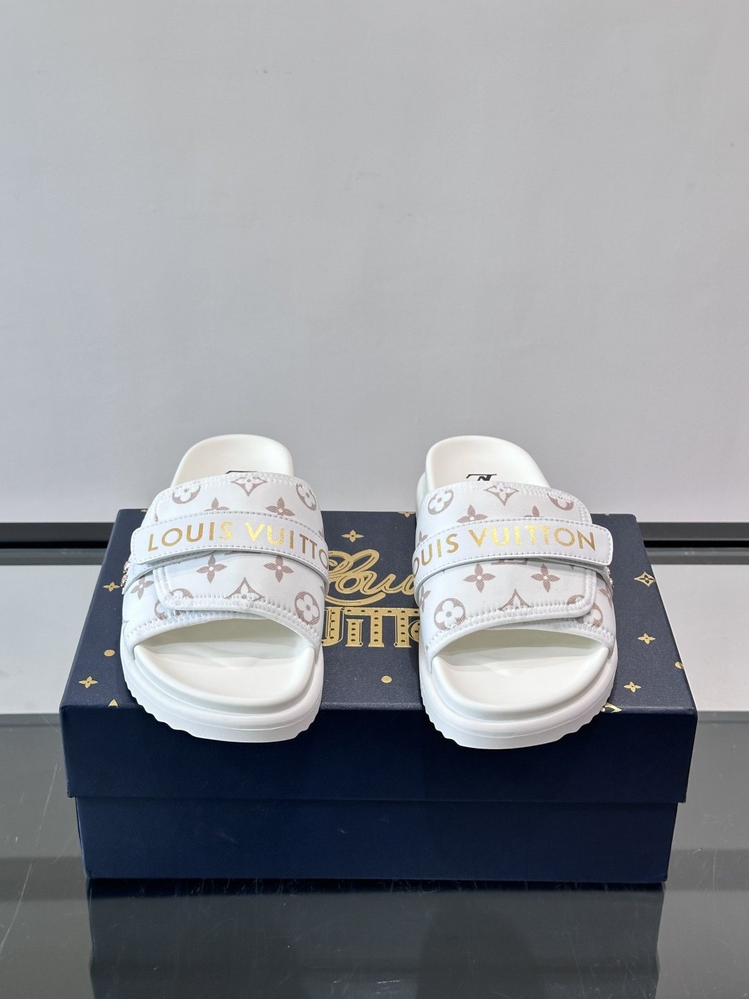 Louis Vuitton Two-Strap Slide Sandals — front
