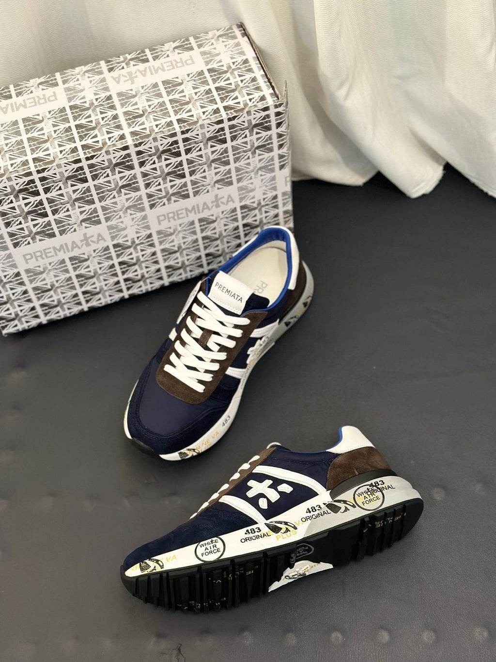 PREMIATA Layered Low-Top Sneakers — front