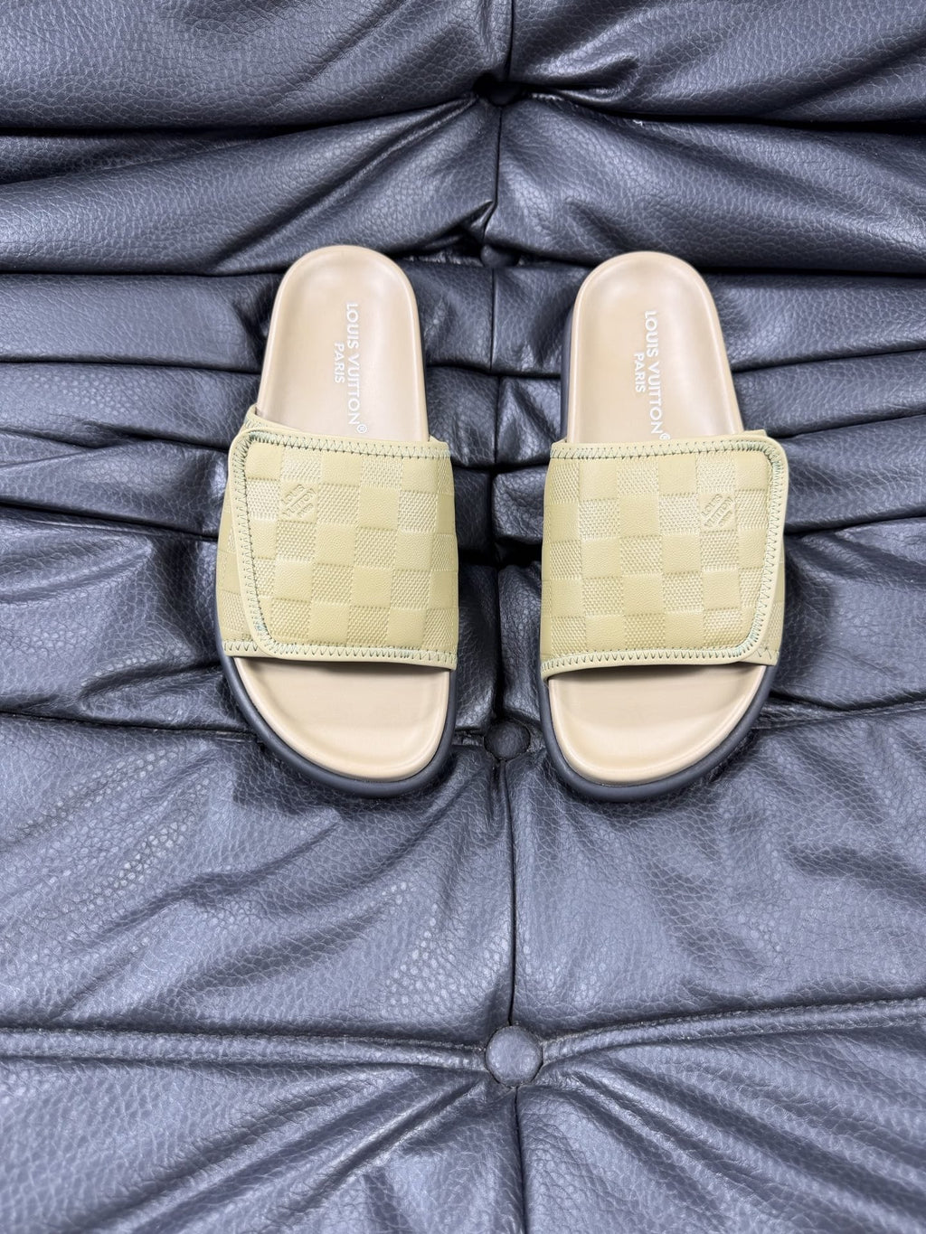 Louis Vuitton Woven Strap Slide Sandals — hero
