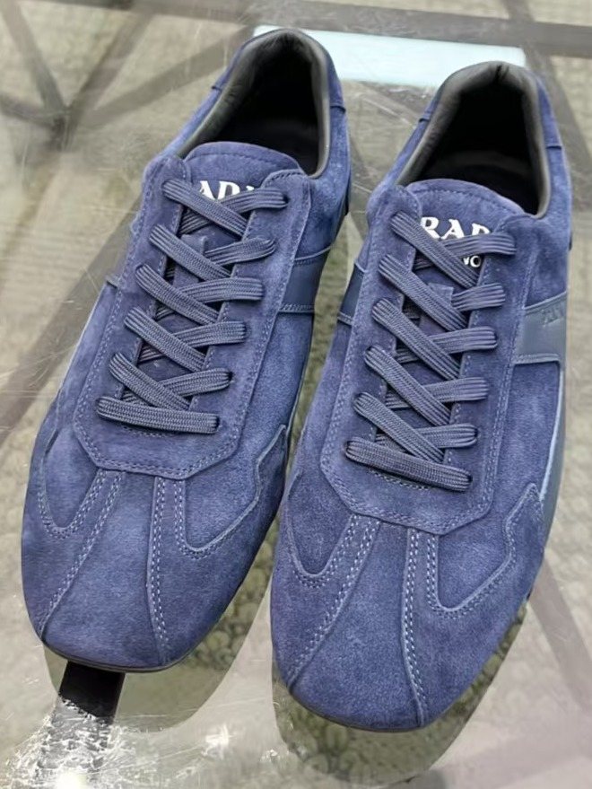 Prada Panel Lace-Up Sneakers — front