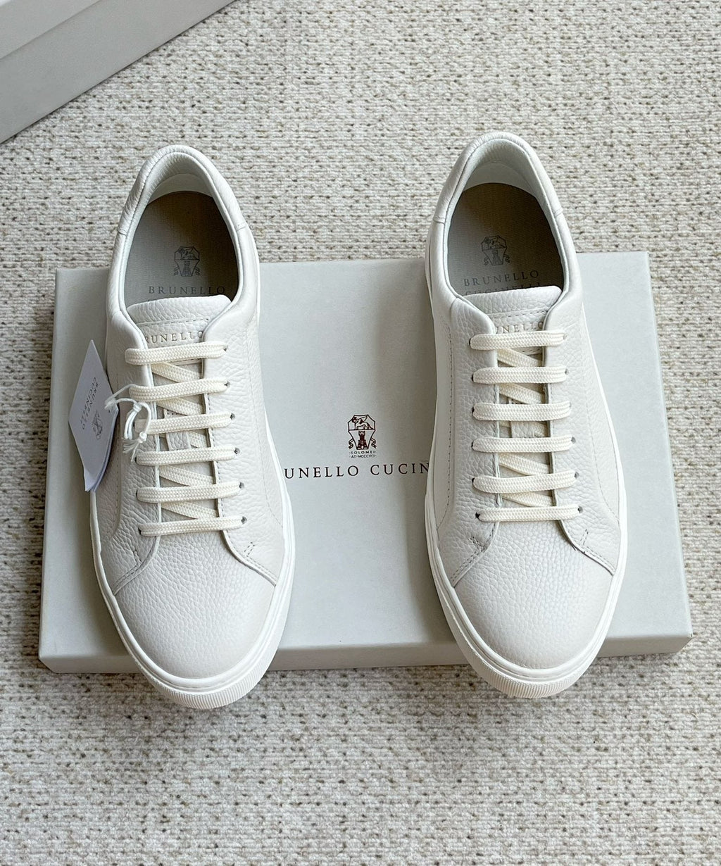 Brunello Cucinelli Textured Low-Top Sneakers — front