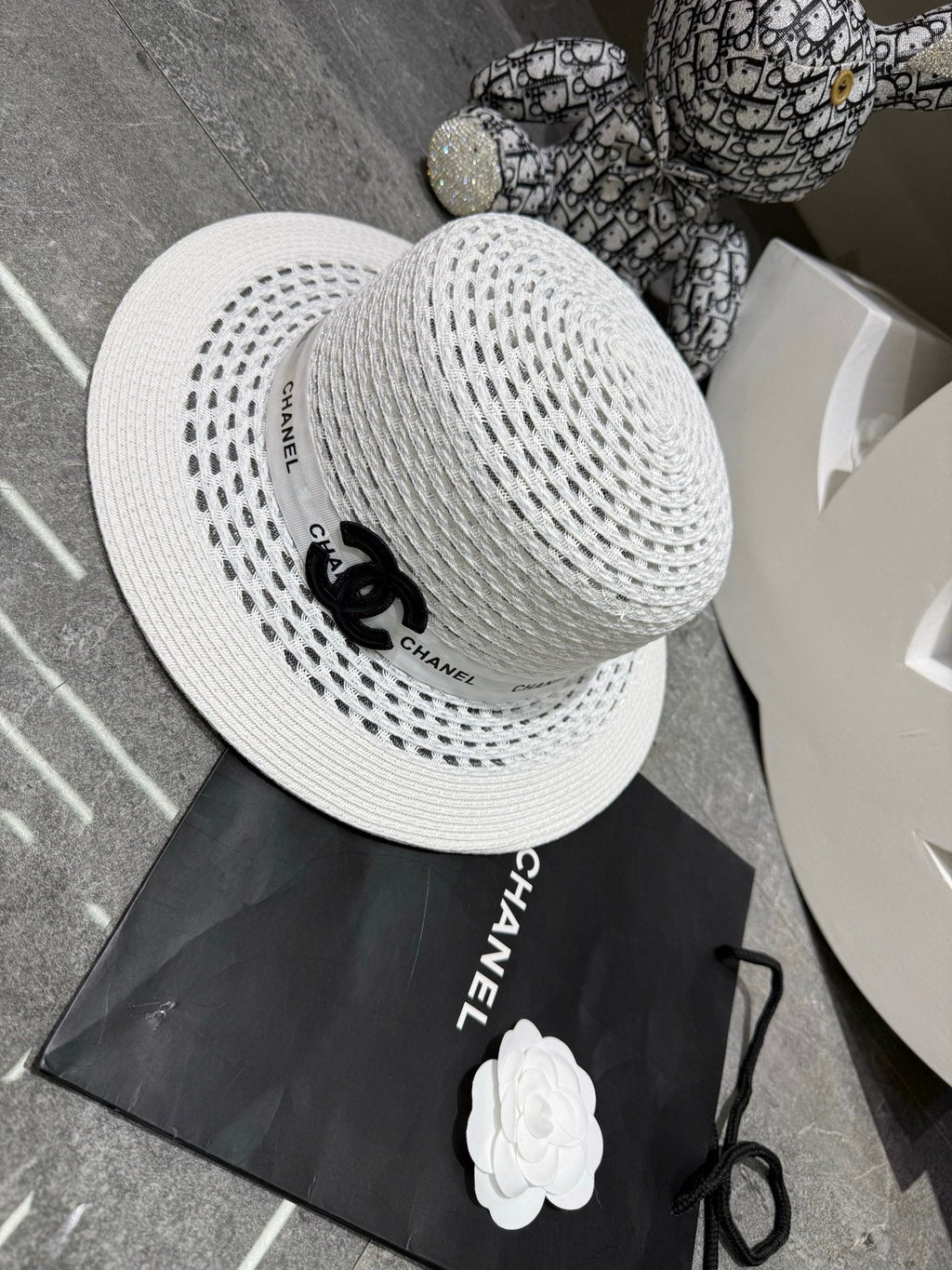 CHANEL Flat-Top Baseball Cap